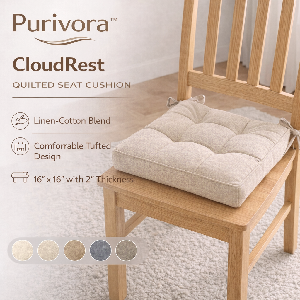 Purivora™ CloudRest Quilted Seat Cushion