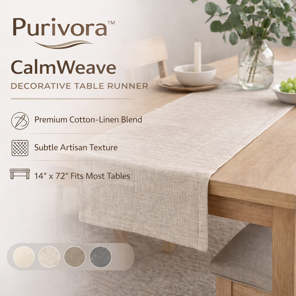 Purivora™ CalmWeave Decorative Table Runner