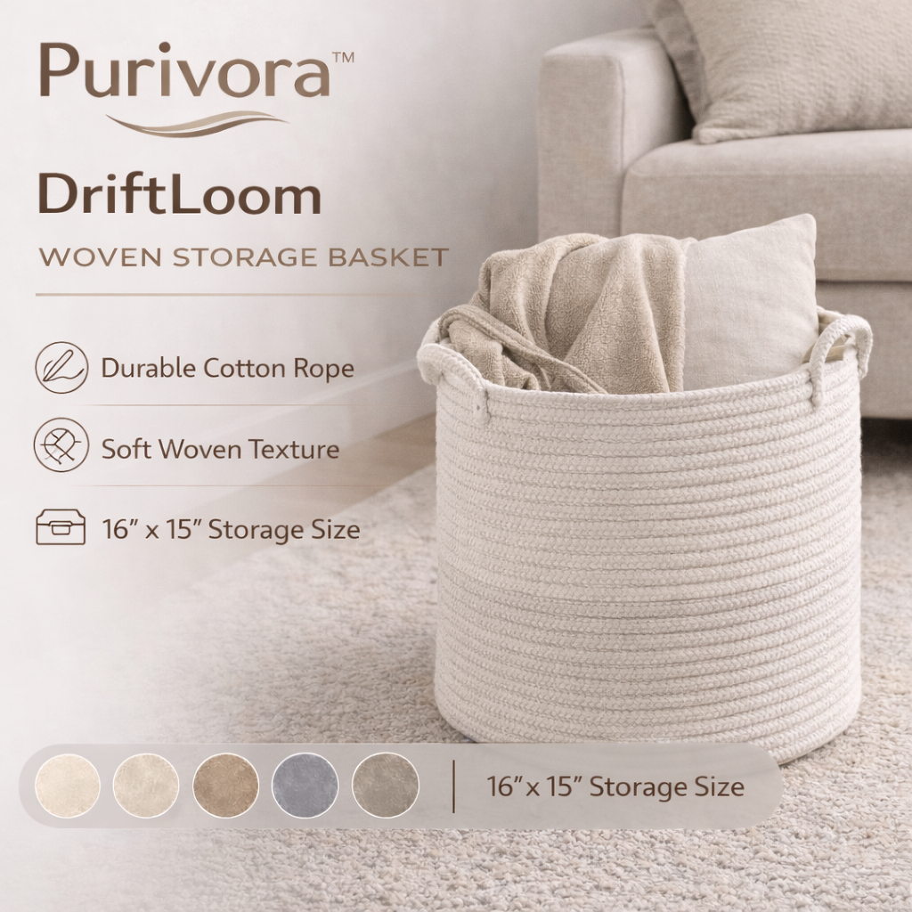 Purivora™ DriftLoom Woven Storage Basket